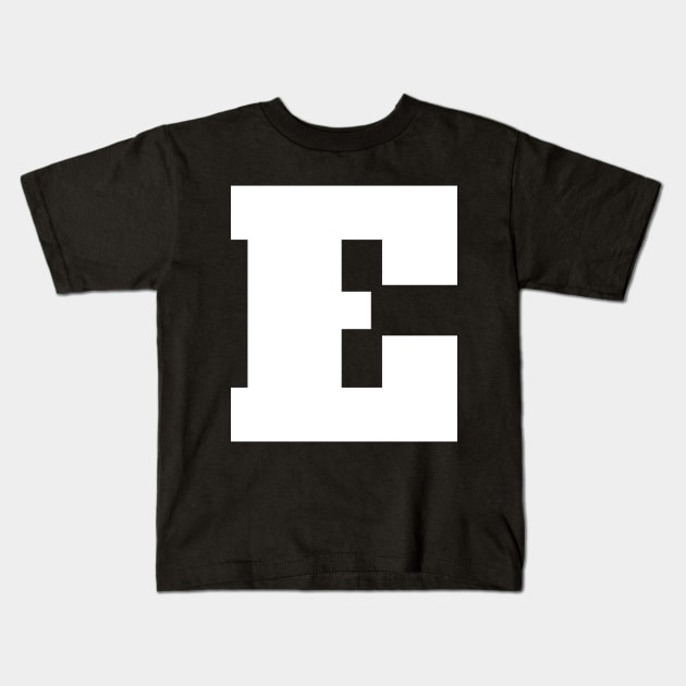 Alphabet E (Uppercase letter e), Letter E Kids T-Shirt by maro_00